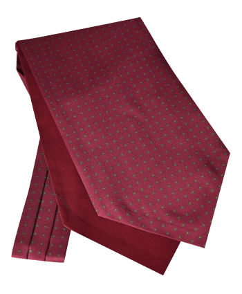 Fine Silk Neat Small Diamond Design Cravat in Maroon